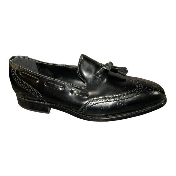 Nunn Bush Leather Black Men\'s Dress Shoes Vintage Kiltie Tassel Loafers Size 9.5 main image 12